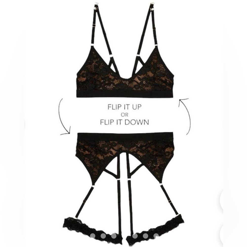 NWT Free People Revolve We Are Hah Black Guard Her 4 Way Bra and/or Gart… - Picture 3 of 11